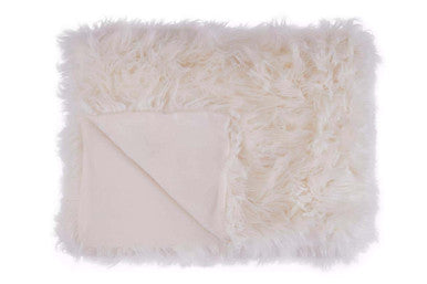 Orsina Faux Fur Throw in Cream with Soft Texture for Cozy Home Decor