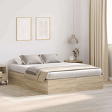 vidaXL Bed Frame Sonoma oak 200 x 140 x 31.5 cm Engineered wood vidaXL