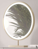Le Di Vita Modern Oval Mirror with LED Light for Stylish Dressing Table Decor