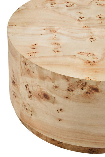 Mota Burl Wood Design Round Coffee Table Orsina