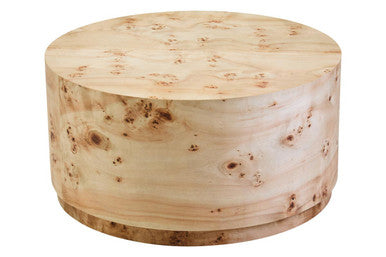 Mota Burl Wood Design Round Coffee Table Orsina