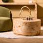 Mota Burl Wood Design Round Coffee Table Orsina