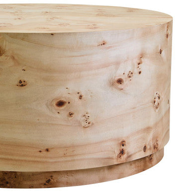 Mota Burl Wood Design Round Coffee Table Orsina