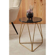 Orsina Modern Side Table with Gold Metal Legs Orsina