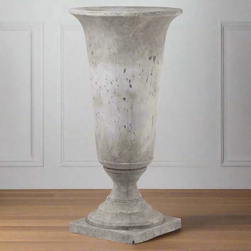 Shades 4 Seasons Tall Antique Stone Urn Planter STONE CERAMIC Shades 4 Seasons