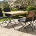 MINT Outdoor Garden Dining Set with Four Chairs and a Wooden Table, Perfect for Al Fresco Dining