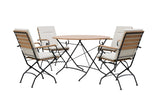 MINT Outdoor Garden Dining Set with round table and comfortable chairs for outdoor gatherings