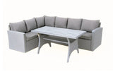MINT Outdoor Dining and Lounge Set with Comfortable Cushions and Stylish Rattan Finish