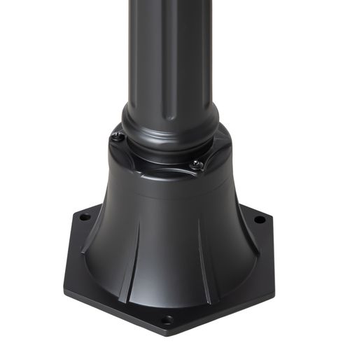 1.9M Garden Lamp Post Light, Outdoor LED Solar Powered Black Outsunny