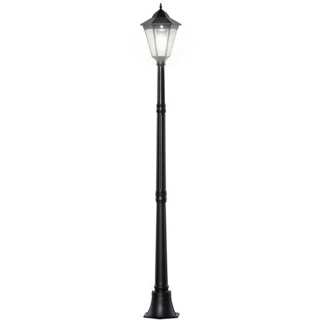 1.9M Garden Lamp Post Light, Outdoor LED Solar Powered Black Outsunny