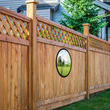 Round Garden Mirror with a Stylish Frame Perfect for Enhancing Outdoor Spaces