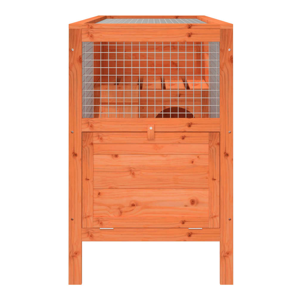 vidaXL Rabbit Hutch Brown 103x44x69.5 cm Solid Wood Pine vidaXL