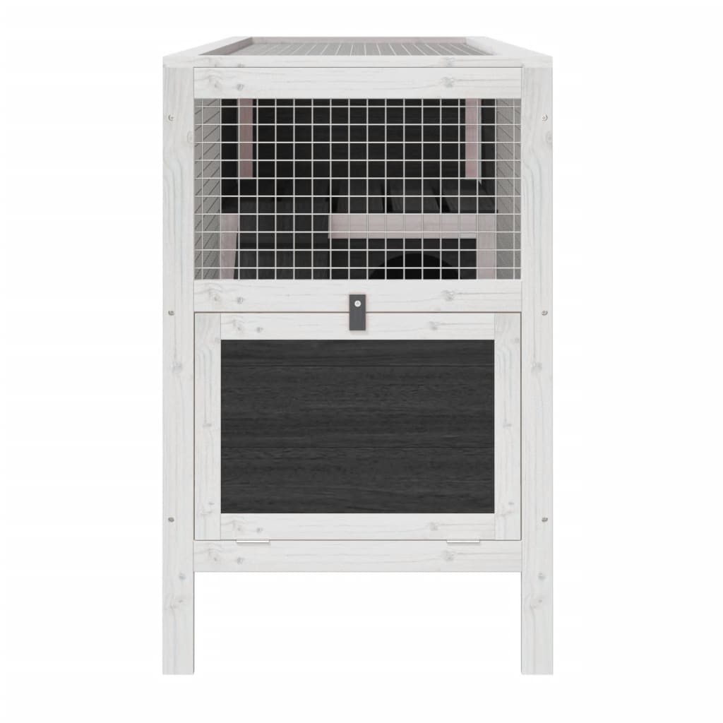 vidaXL Rabbit Hutch Brown 103x44x69.5 cm Solid Wood Pine vidaXL
