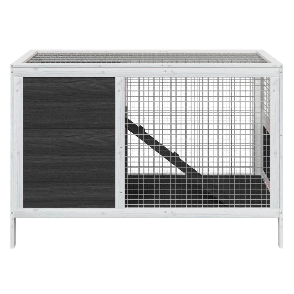 vidaXL Rabbit Hutch Brown 103x44x69.5 cm Solid Wood Pine vidaXL
