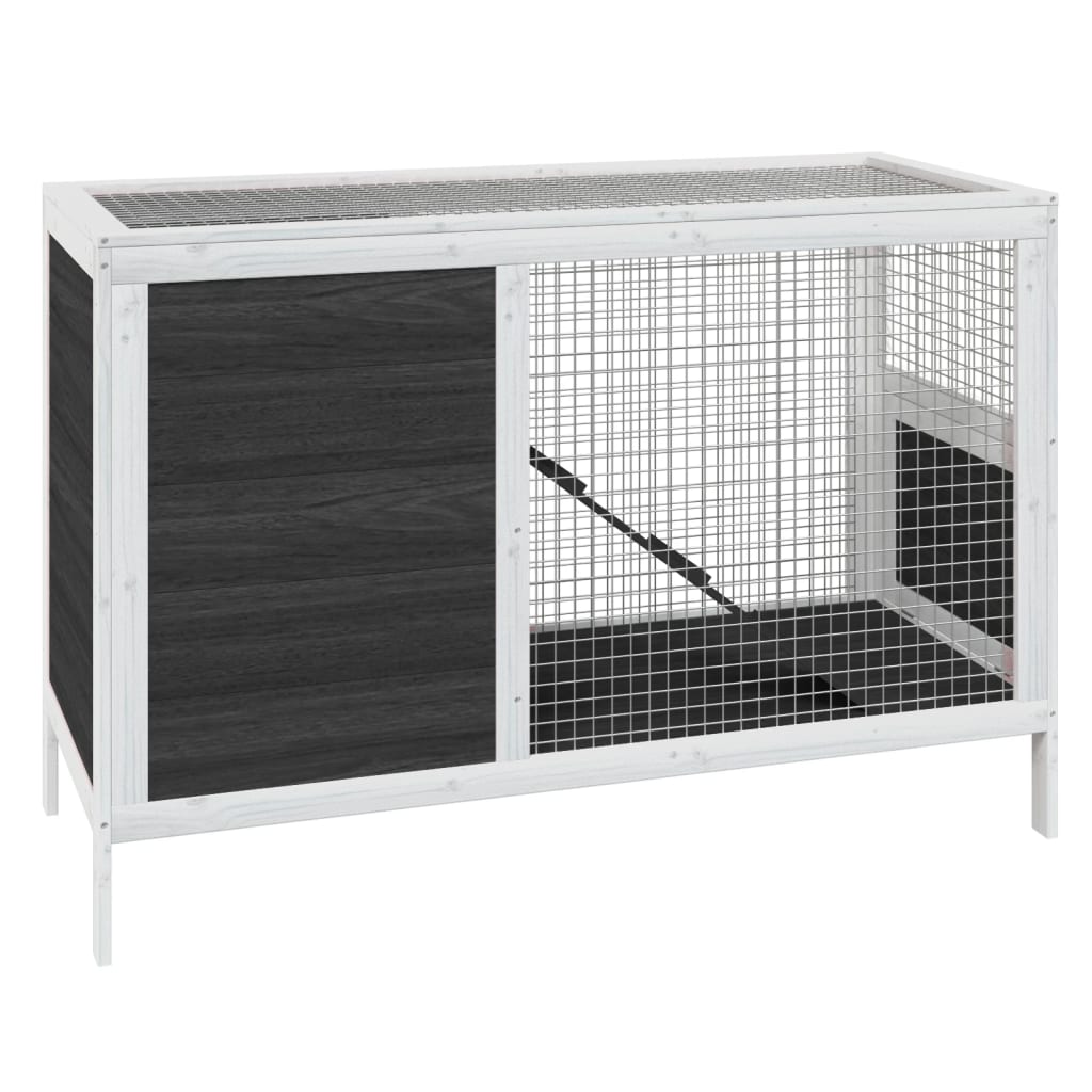 vidaXL Rabbit Hutch Brown 103x44x69.5 cm Solid Wood Pine vidaXL