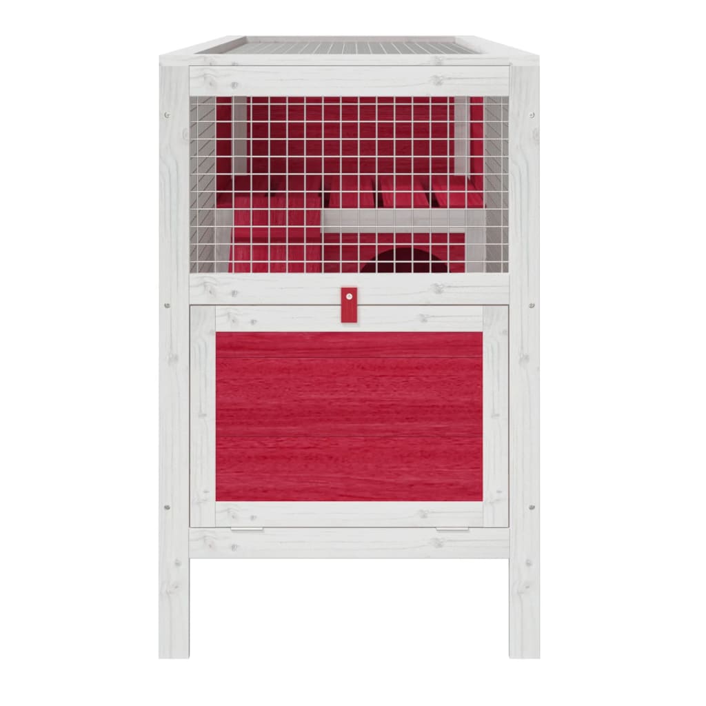vidaXL Rabbit Hutch Brown 103x44x69.5 cm Solid Wood Pine vidaXL