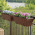 vidaXL Garden Planters with hooks 2 pcs Black Poly Rattan brown 64 x 22 x 18 cm vidaXL