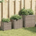 vidaXL Garden Planters 3 pcs Black Poly Rattan grey vidaXL
