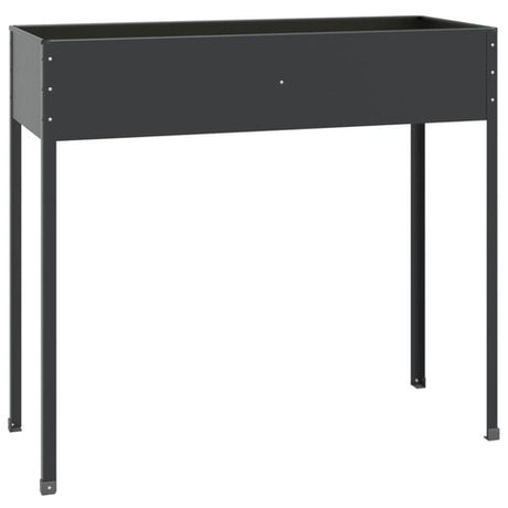 vidaXL Garden Planters 2 pcs Anthracite Galvanised Steel vidaXL