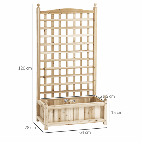 Outsunny Raised Garden Bed with Trellis Garden Planters Outsunny