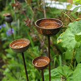 SavageWorksUK Rain Catcher with Three Decorative Bowls for Garden Use