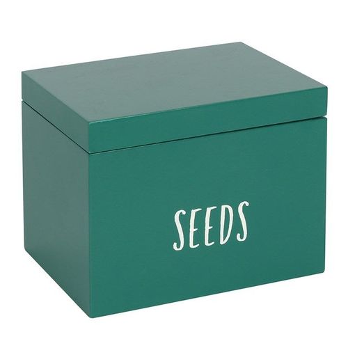Stylish Green Seed Storage Box with Dividers N/A
