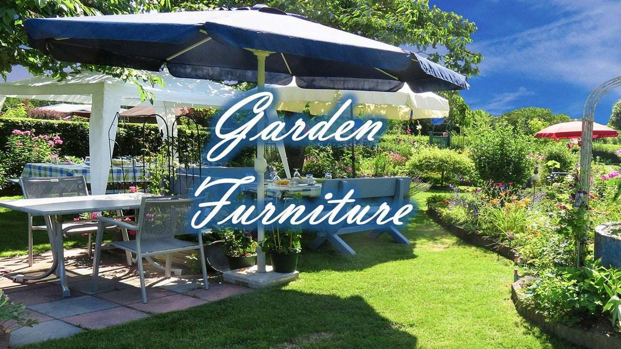 Stylish MINT Outdoor Garden Sofa Set in a Vibrant Garden Setting with Greenery and Flowers