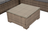 MINT Outdoor Garden Sofa Set with a stylish glass top coffee table for outdoor lounging