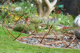 Rustic Garden Sphere Ornaments arranged on the lawn, enhancing garden aesthetics and design