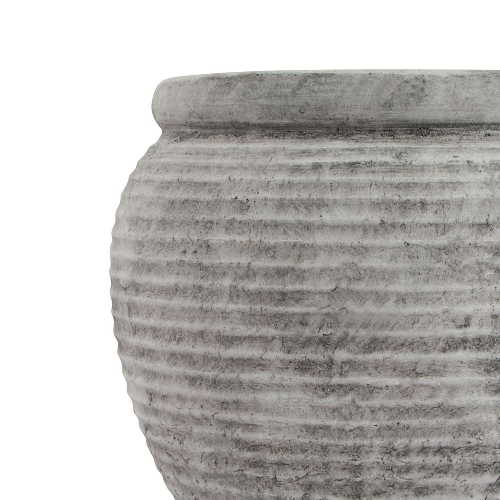 Shades 4 Seasons Rimmed Plant Pot - Stone Textured Indoor Shades 4 Seasons