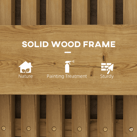 Outsunny Wooden Garden Planters with Trellis Wall-mounted Raised Garden Bed Outsunny