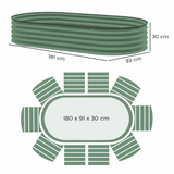 Garden Raised Planters Set - Durable Galvanised Steel for Outdoor Use Outsunny