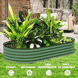 Garden Raised Planters Set - Durable Galvanised Steel for Outdoor Use Outsunny