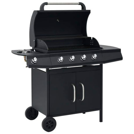 vidaXL Stainless Steel Gas Barbecue Grill with Side Burner vidaXL