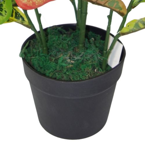 90cm Artificial Codiaeum Multicoloured House Plant - Large Leaf