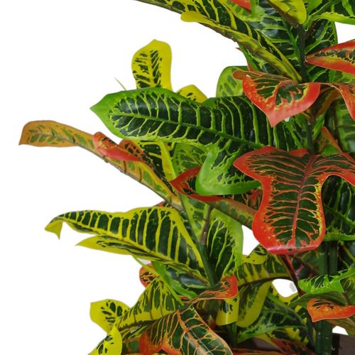 90cm Artificial Codiaeum Multicoloured House Plant - Large Leaf
