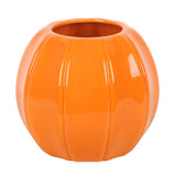 Stylish Orange Ceramic Pumpkin Vase for Seasonal Decor N/A