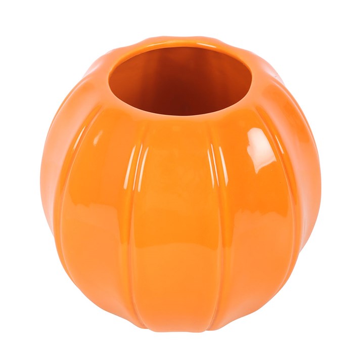 Stylish Orange Ceramic Pumpkin Vase for Seasonal Decor N/A