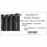 Geometric Black Sparkle Blackout Curtains