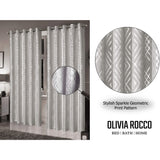 Geometric Natural Sparkle Blackout Curtains