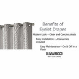 Geometric Natural Sparkle Blackout Curtains