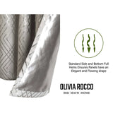 Geometric Natural Sparkle Blackout Curtains