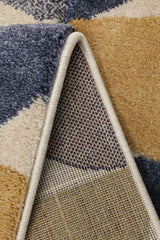Close-up of a Geometric Rug showcasing textured surface and quality backing material