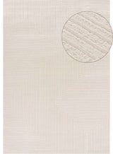 Neutral Geometric Rug with Textured Lines for Modern Home Decor