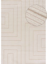 Elegant Geometric Rug with subtle textured pattern in neutral tones for modern home decor
