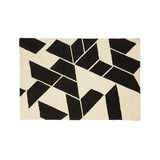 Orsina Geometric Rug in Black and Cream with Abstract Pattern for Modern Home Decor