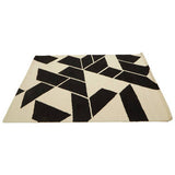 Orsina Geometric Rug in Black and White with Modern Abstract Design for Home Decor