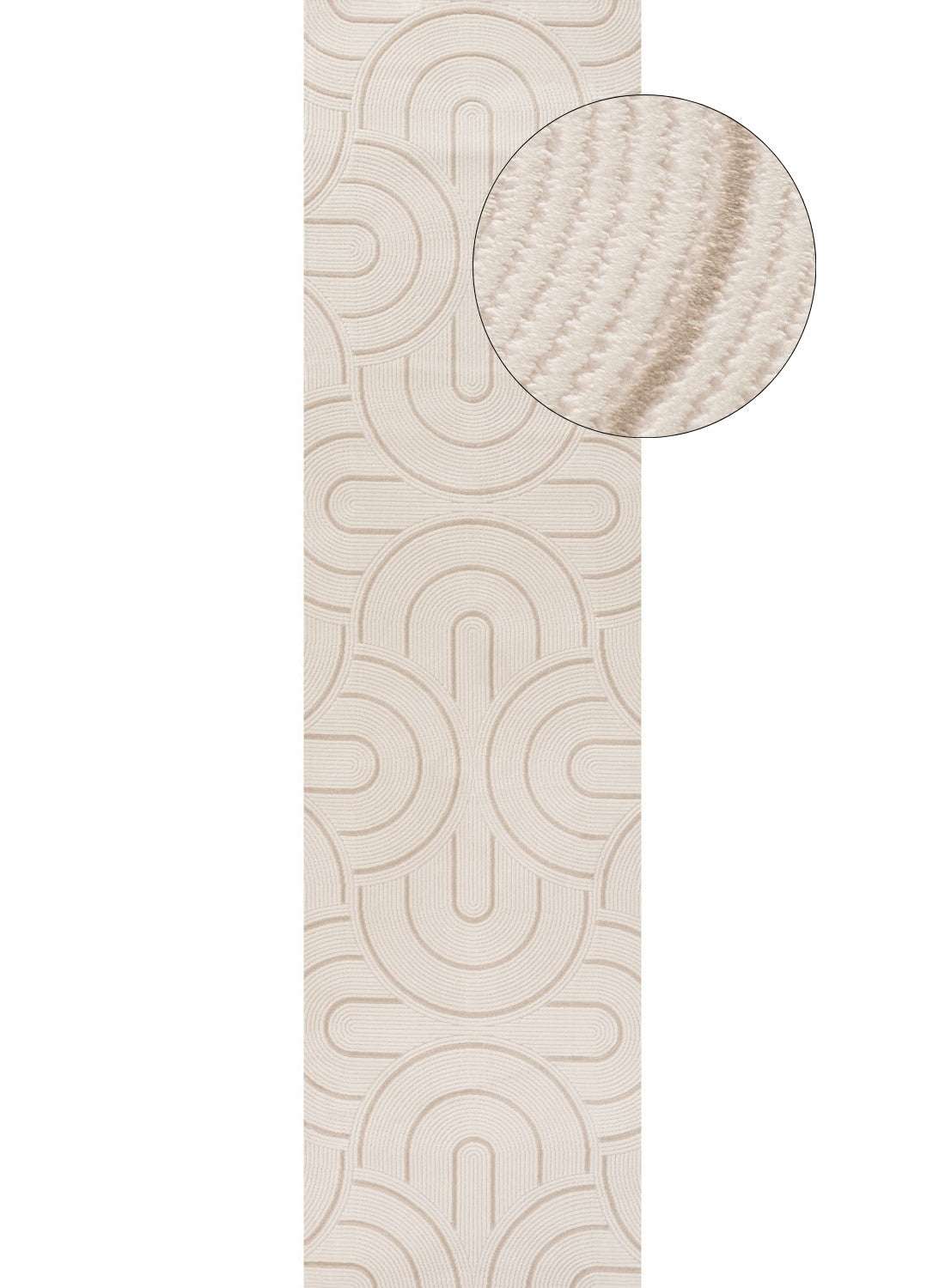 Elegant Geometric Rug in neutral tones with textured pattern for modern home decor