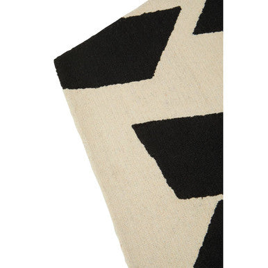 Orsina Geometric Rug in Cream and Black with Bold Geometric Patterns for Stylish Decor