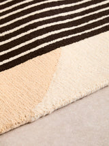 Orsina Geometric Rug with a striped design in earthy tones for modern home decor